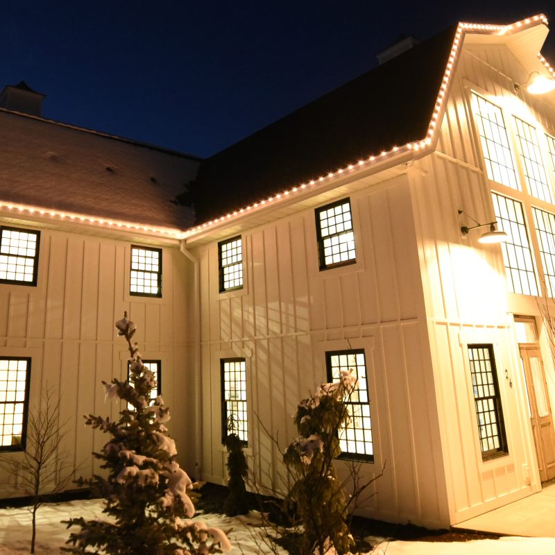 Custom Home with Soffit Lights