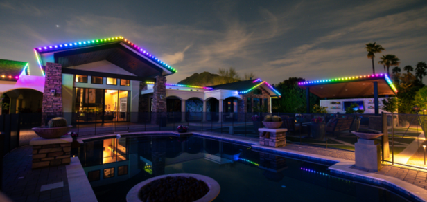 Schedule external lighting