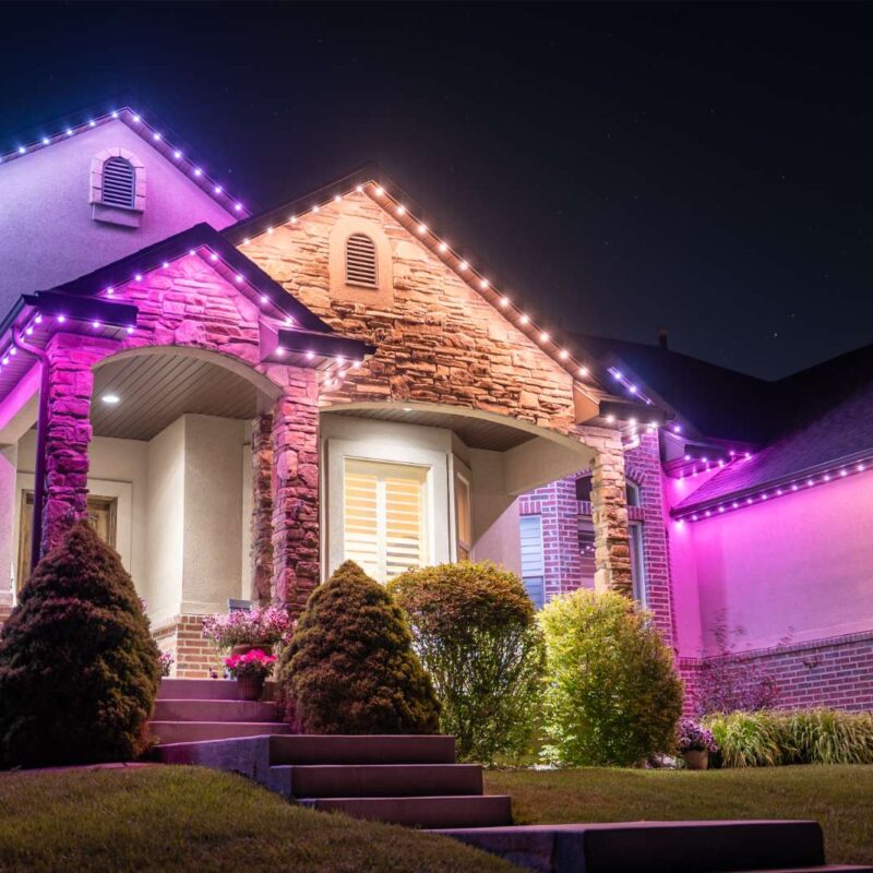 Under eave soffit lighting